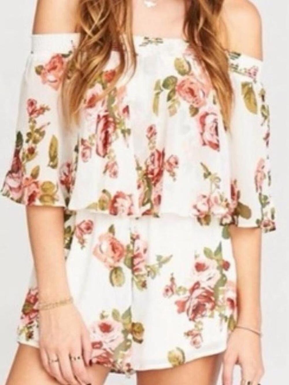Show Me Your MuMu floral micro Romper women small romantic flirty coquette girl